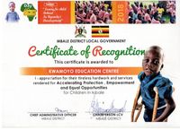 Certificate of recognition - unsere Auszeichnung vom District